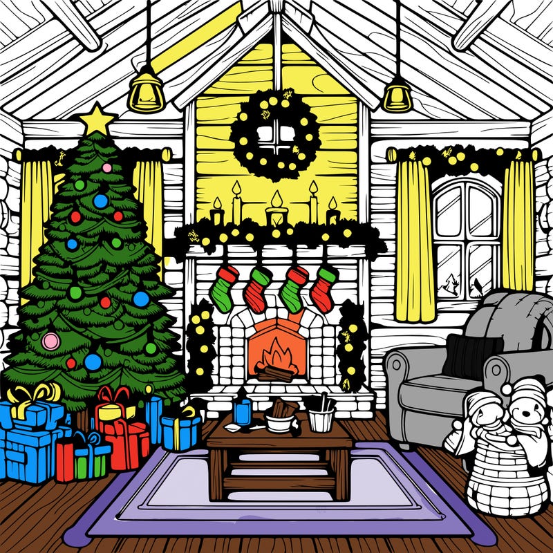 christmas house interior