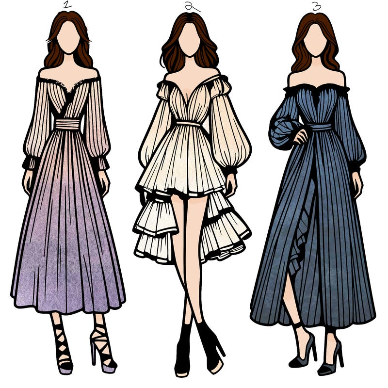 fashion models dresses