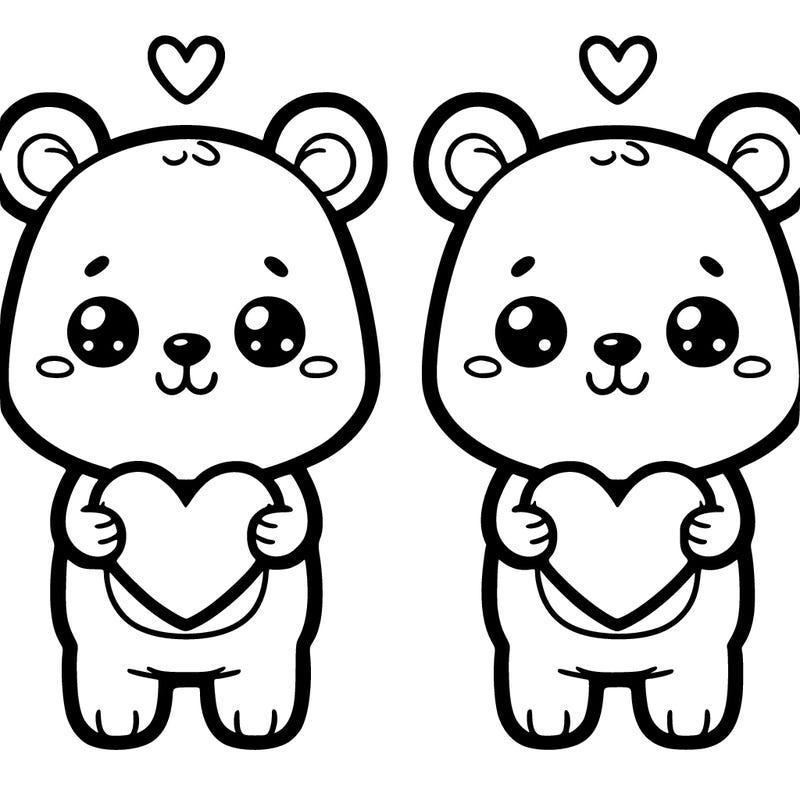 cute animal holding a heart