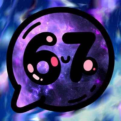 bubble that says 67