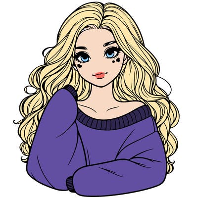 a beautiful girl in a big sweatshirt