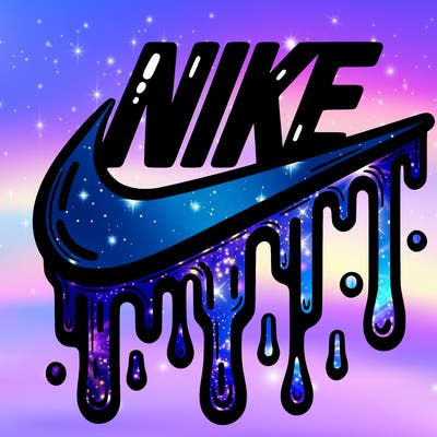 dripping nike logo