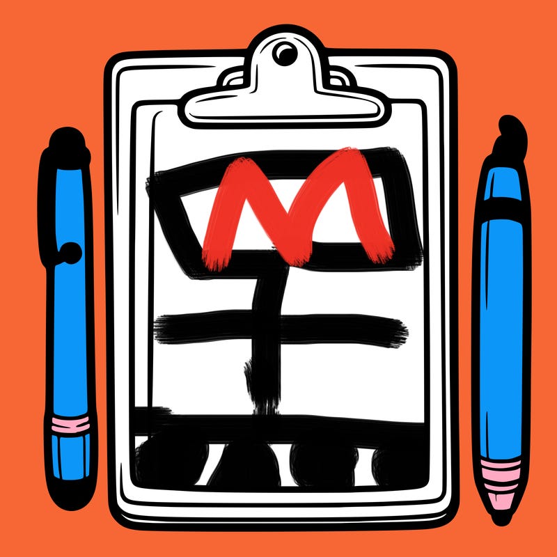 blank clip board with pen