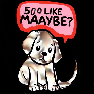 a puppy that says 5 like maybe