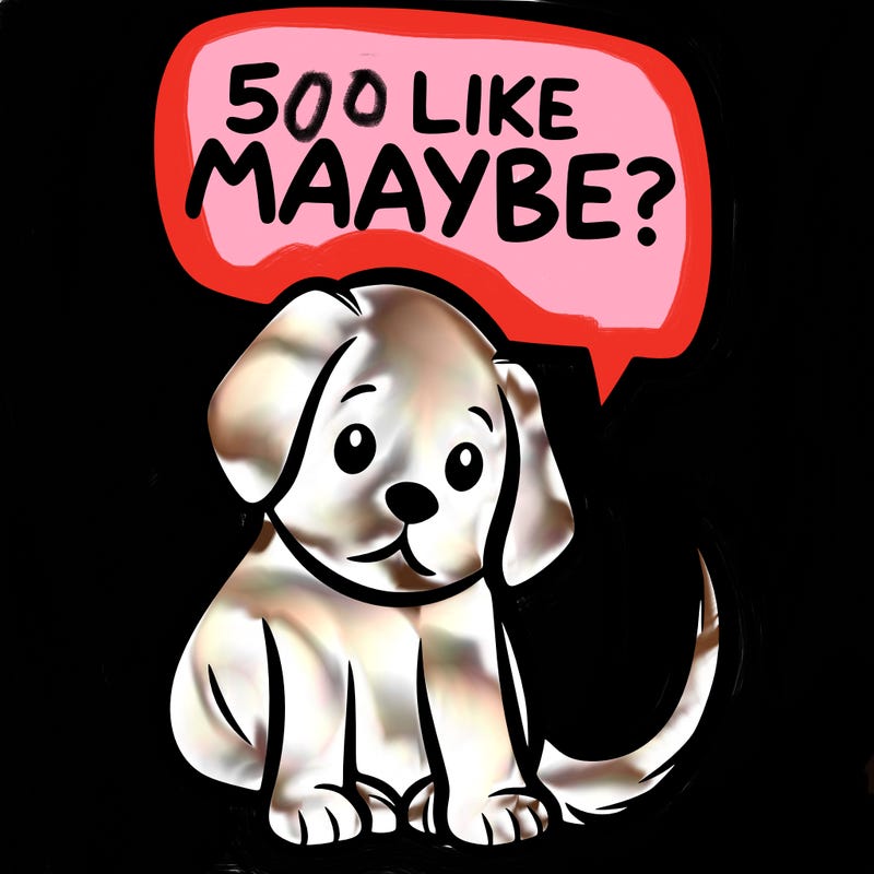 a puppy that says 5 like maybe