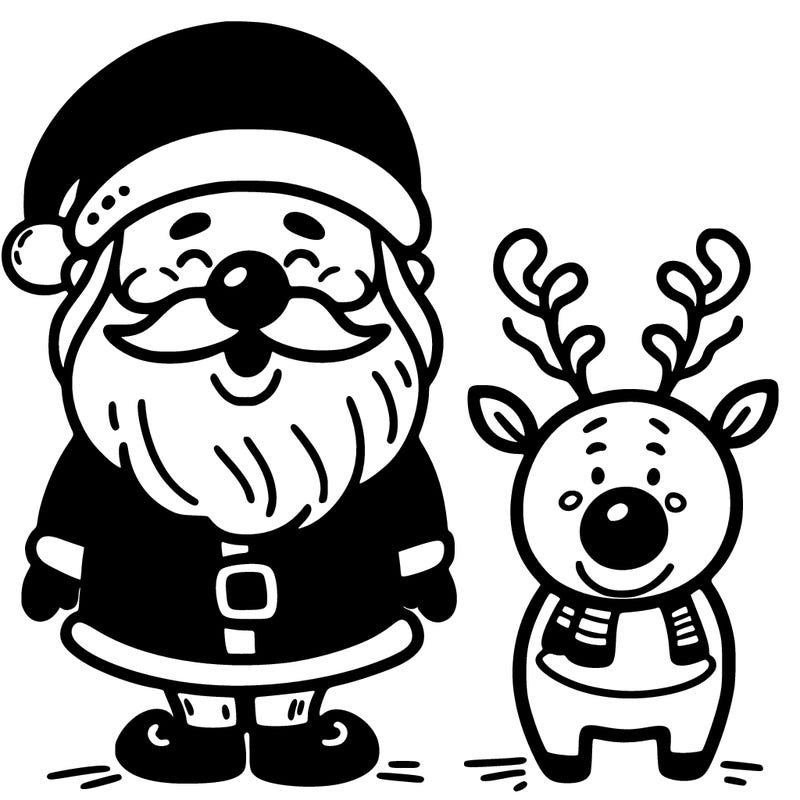 santa claus,rudolph the reindeer
