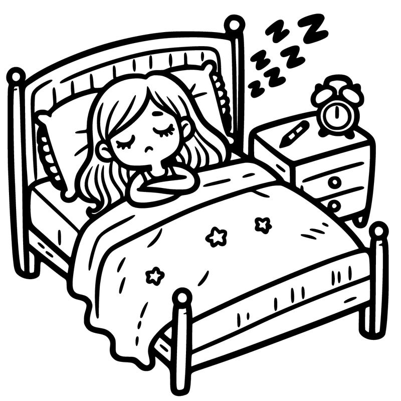 girl sleeping in bed