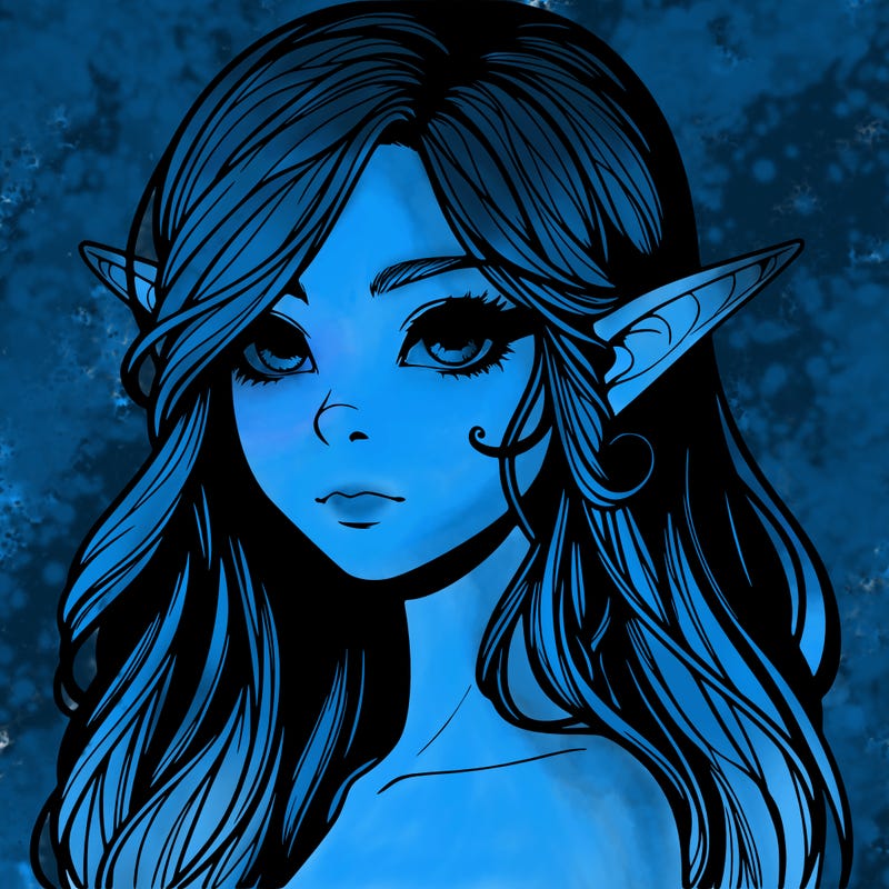 elf girl realistic dark fantasy