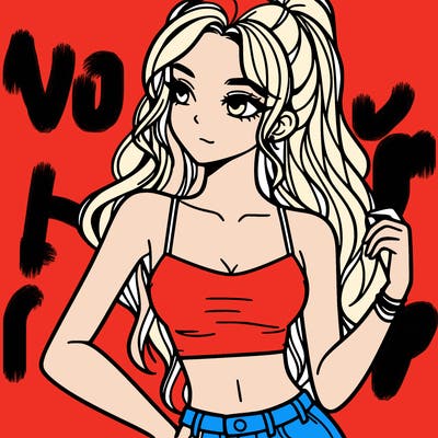 girl in crop top