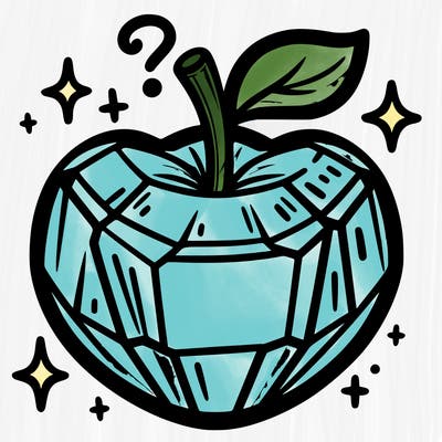 very shiny crystal apple