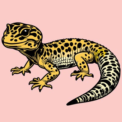realistic leopard gecko