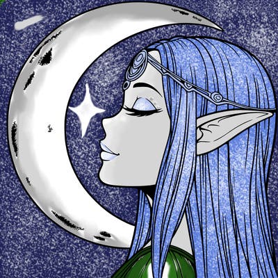 a realistic moon elf
