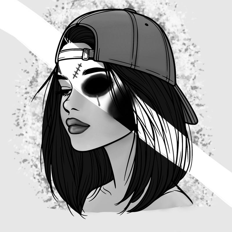realistic  girl with a backwards hat