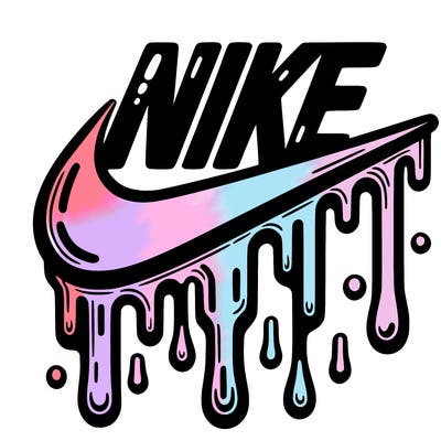 dripping nike logo