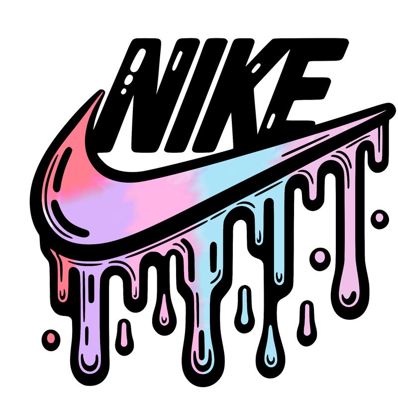 dripping nike logo