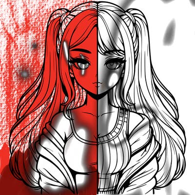 realistic girl split