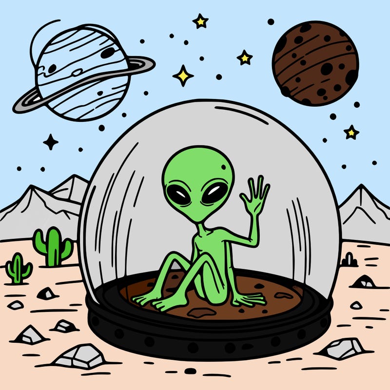 an alien living on mars