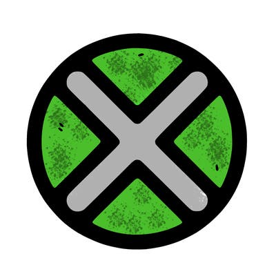 circle and x in the middle