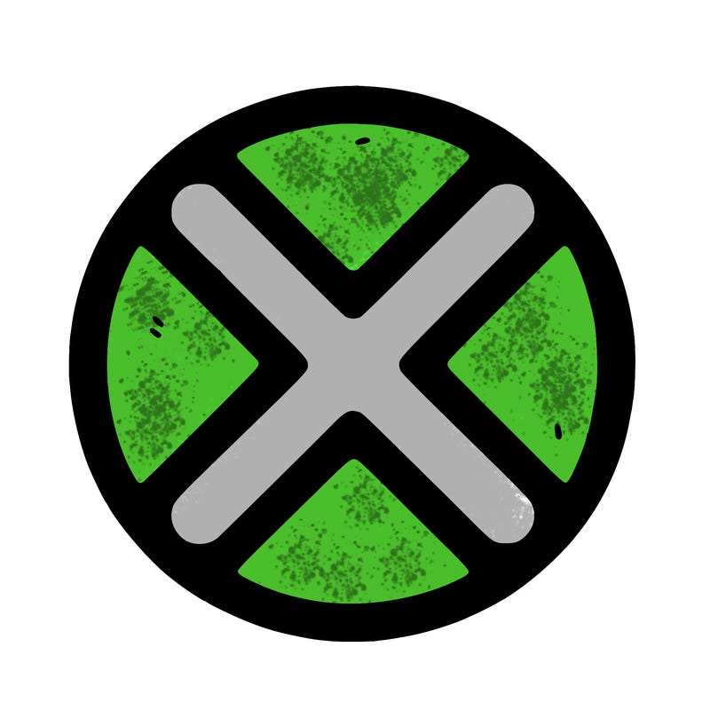 circle and x in the middle