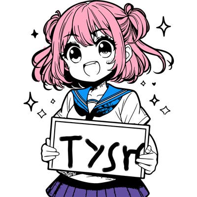 manga girl holding blank sign