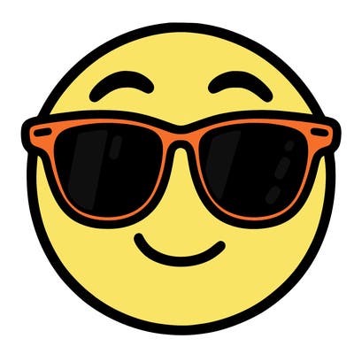 emoji with sunglasses