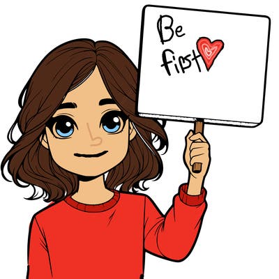 realistic girl holding up a sign