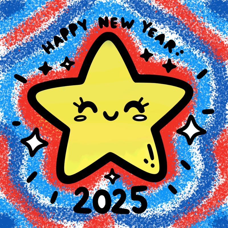 happy new year 2025 star wish