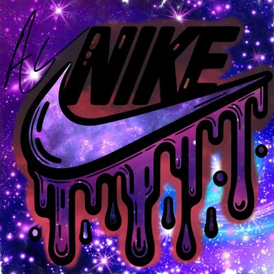 dripping nike logo
