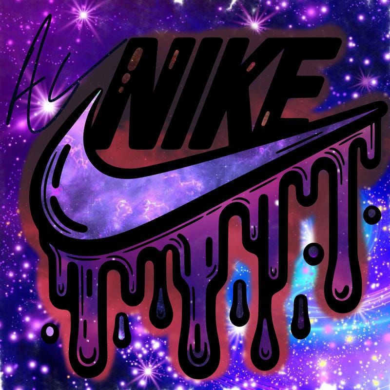 dripping nike logo