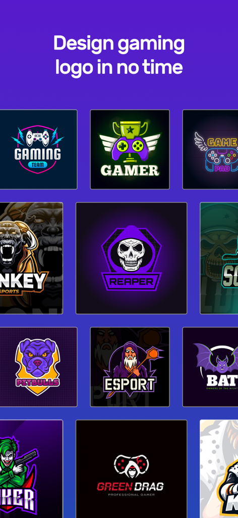 Une collection de divers modèles de logos de mascottes d'esport pour gamers et streamers