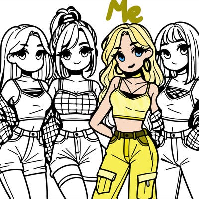 group of girls wearing crop tops