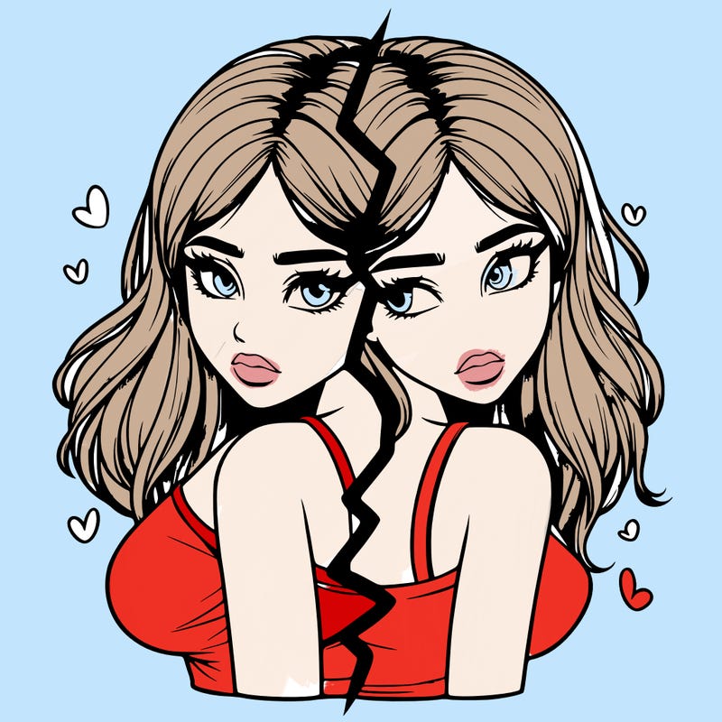 realistic girl split