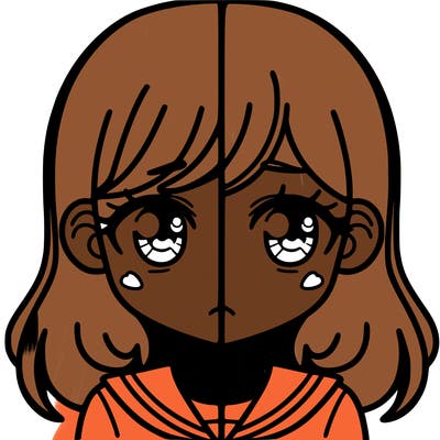 a split of a girl
