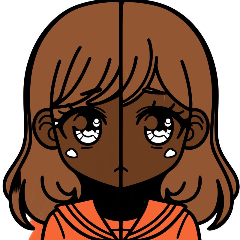 a split of a girl