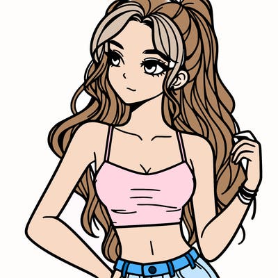 girl in crop top