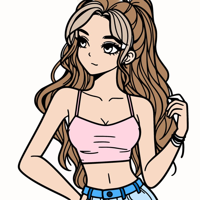 girl in crop top