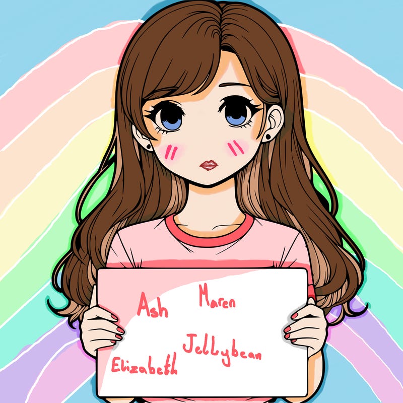 realistic girl holding a sign