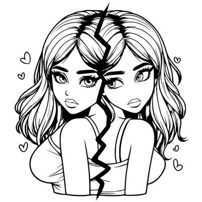 realistic girl split