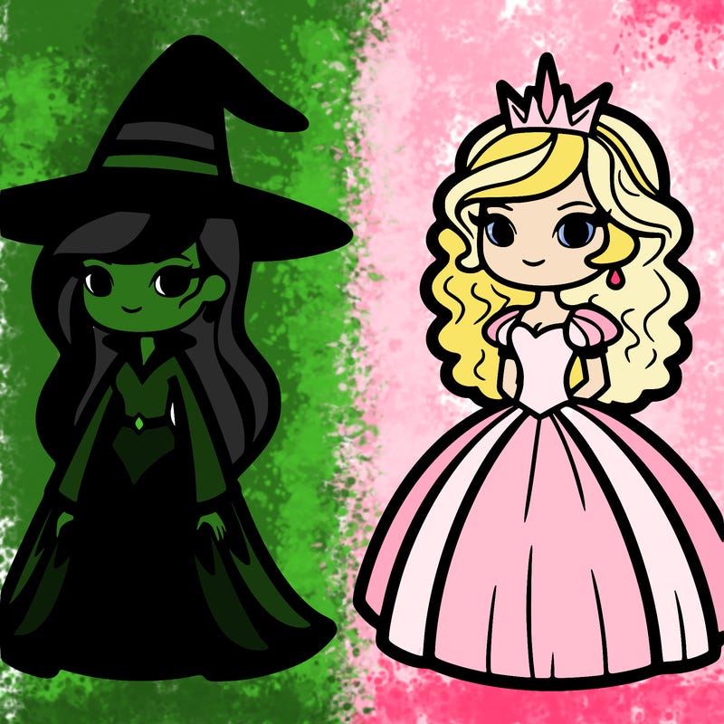 elphaba and glinda  from wicked