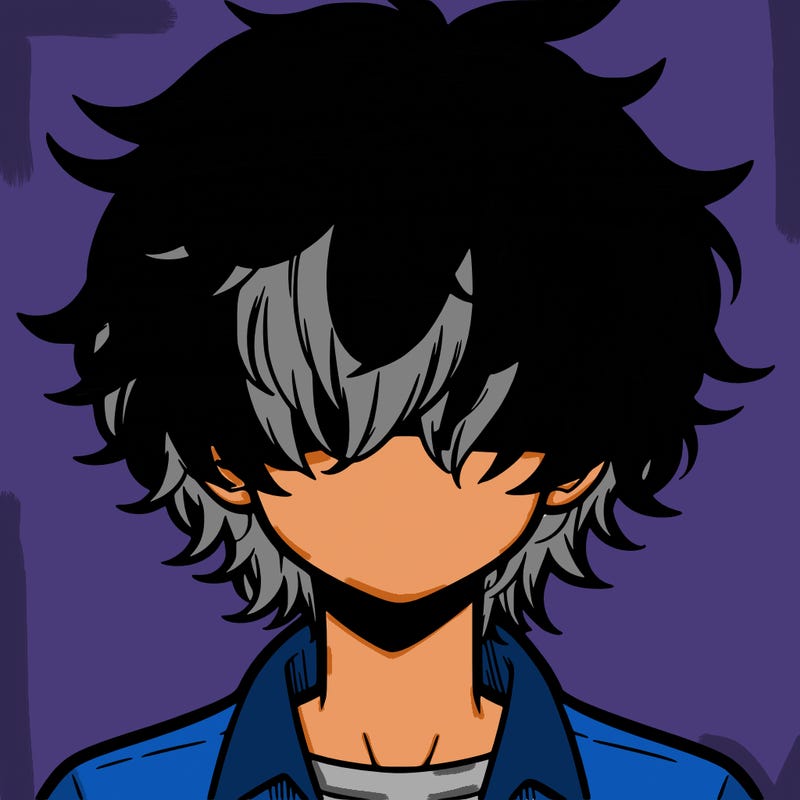 manga boy fluffy hair covering his eyes