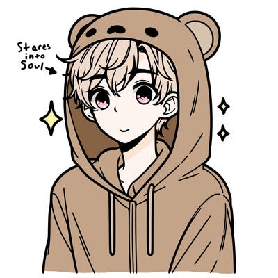 a 17 year old boy in a cute animal hoodie