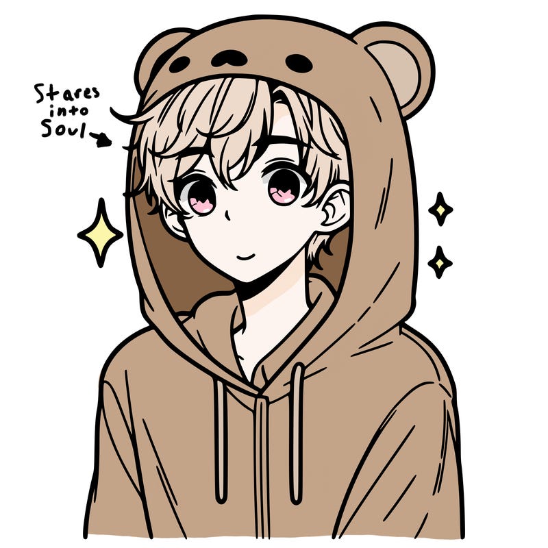 a 17 year old boy in a cute animal hoodie