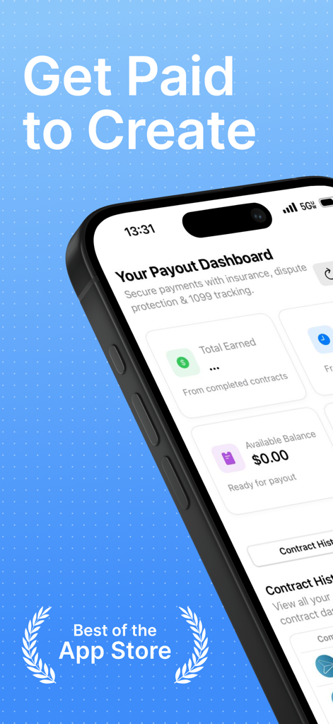 SideShift - Earn Money - SideShift app payout dashboard showing total earnings and available balance for content creators