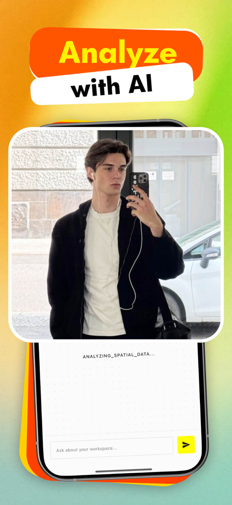 Flock - Foucs Life - Interfaz de la aplicación Flock mostrando análisis de datos espaciales de IA para la optimización del espacio de trabajo