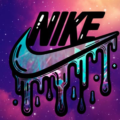 dripping nike logo