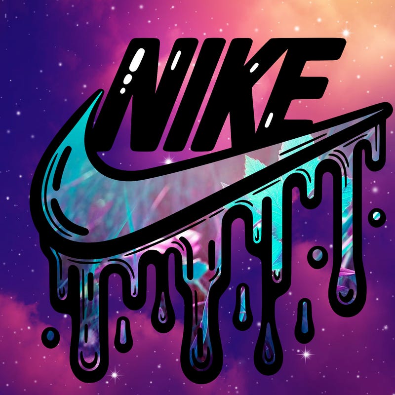 dripping nike logo