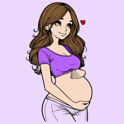 realistic pregnant girl