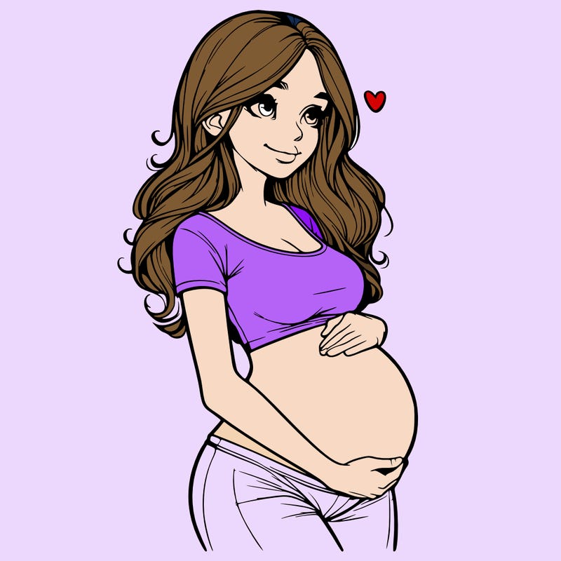 realistic pregnant girl