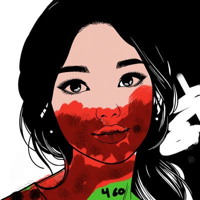 beautiful realistic asian woman