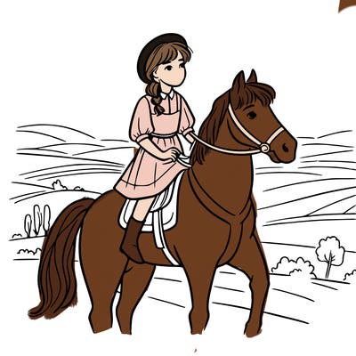 girl riding a horse